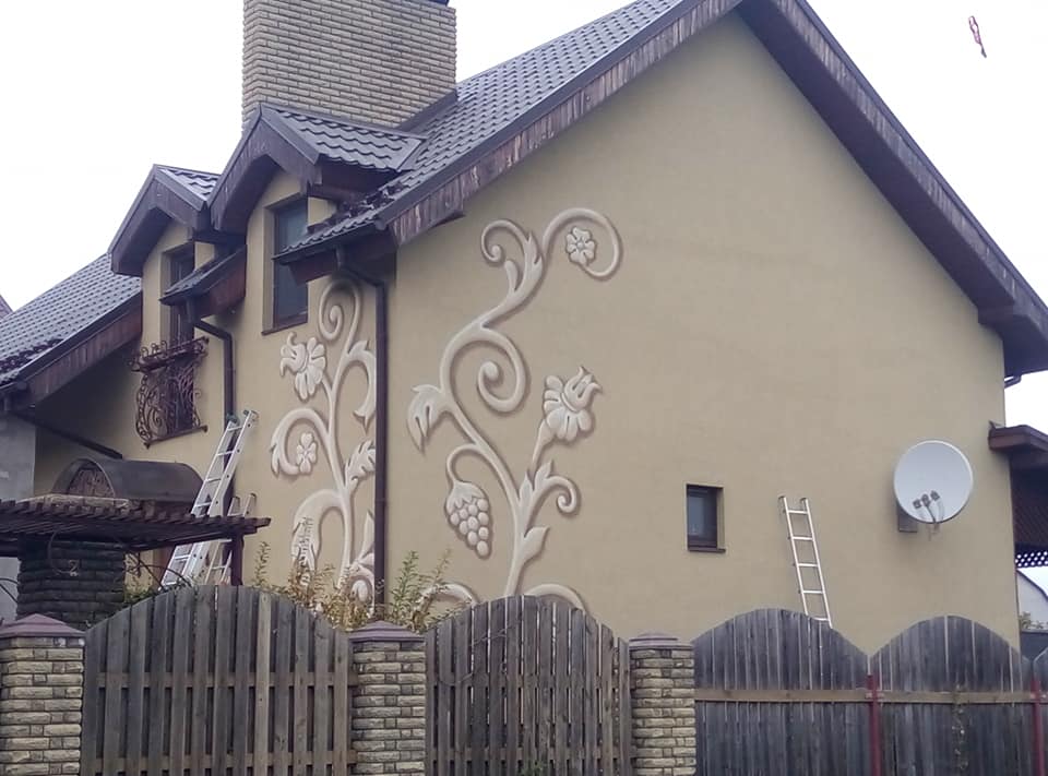 Трафареты для декоративной штукатурки фасада дома