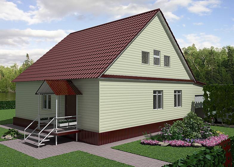 Каким цветом покрасить дом в зависимости от цвета крыши: коричневая, зеленая или синяя