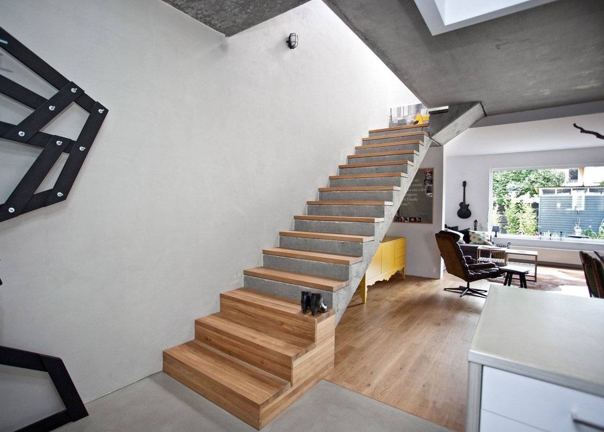 Бетонные лестницы в частных домах: виды бетонных лестниц, их изготовление, фото