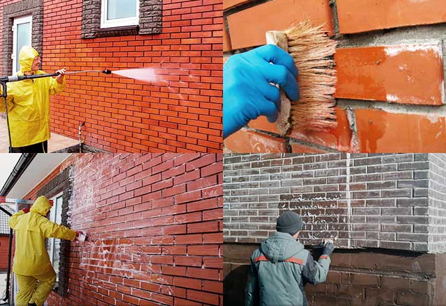 Средства для очистки фасадов: очистители стен зданий от гряз и  высолов