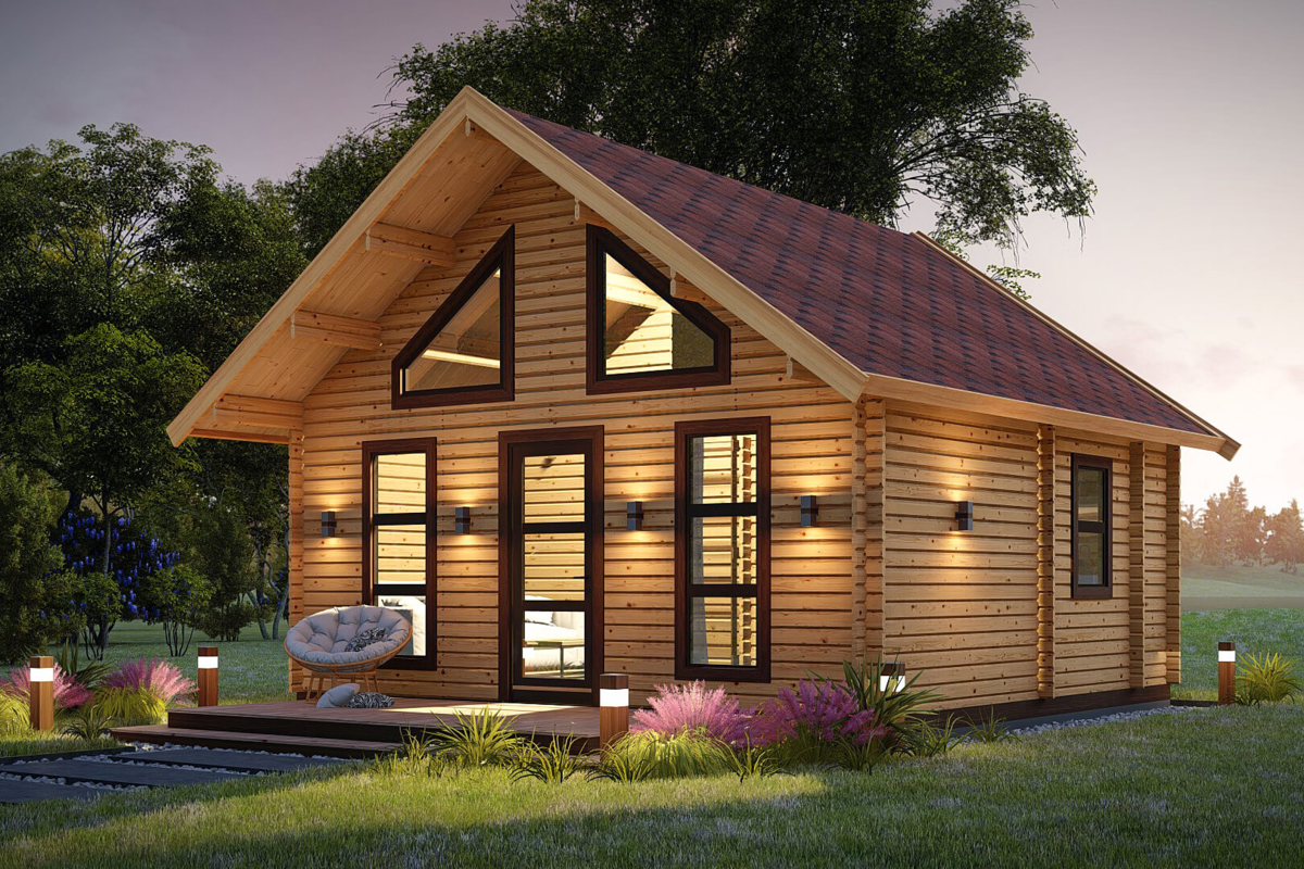 Дешевле построить дом или купить готовый. Небольшой деревянный дом. Дачный домик. Дом из бруса. Деревянное дно.