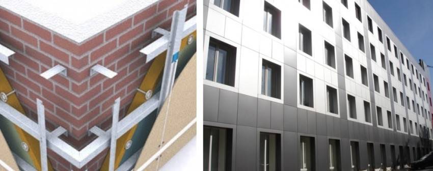 Вентилируемый фасад из керамогранита: технология монтажа
