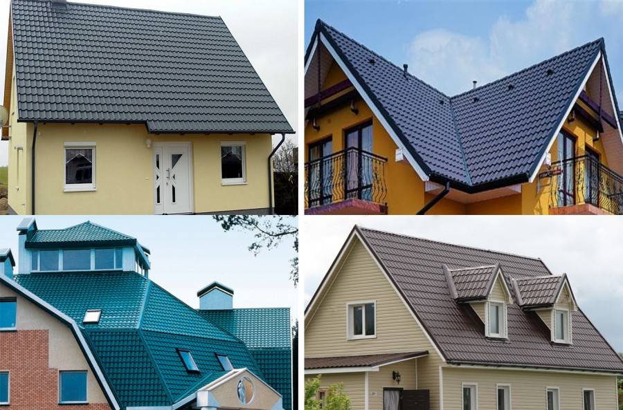 Цветовое сочетание крыши и фасада частного дома: 100 фото