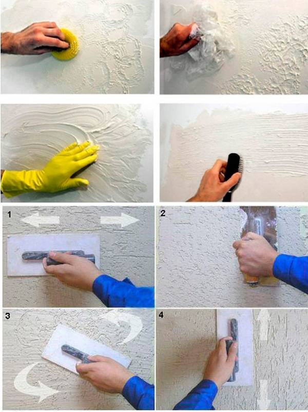 Фактурная штукатурка для стен: как сделать своими руками, нанесение