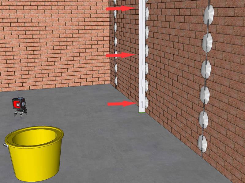 Как выставить маяки под штукатурку стен: пошаговая инструкция