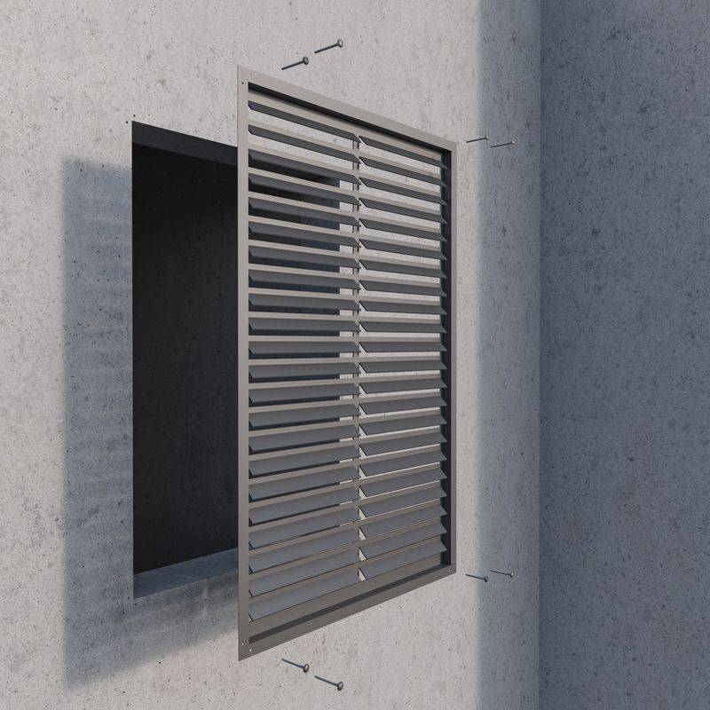 Вентиляционные решетки наружные металлические фасадные