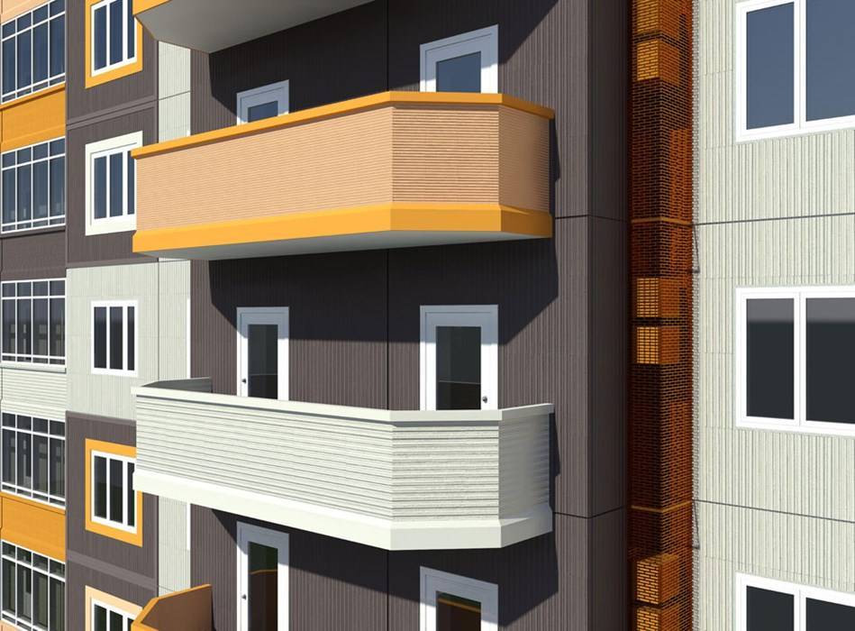 Типы фасадов многоквартирных домов