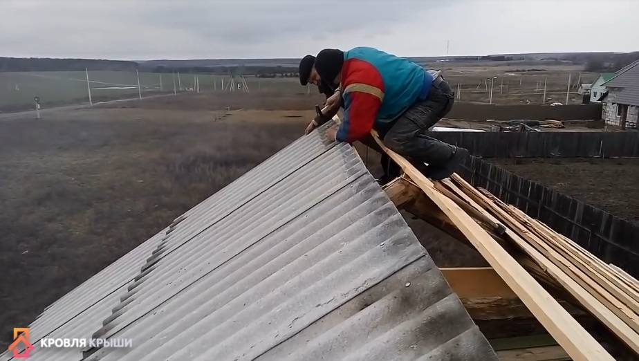 Как сделать ремонт шифера на крыше