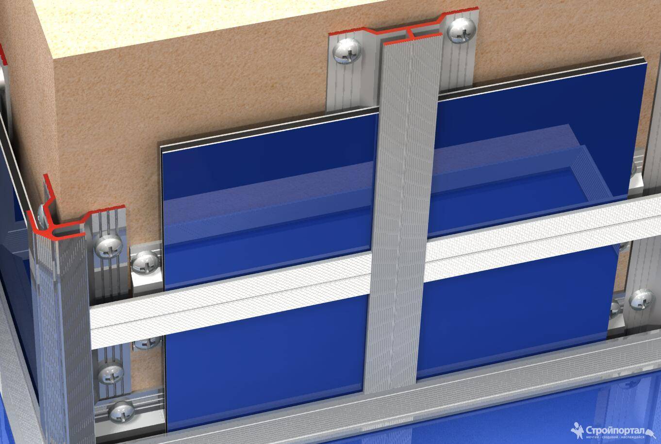 Алюминиевый профиль для стеновых панелей: композитных и сэндвичных