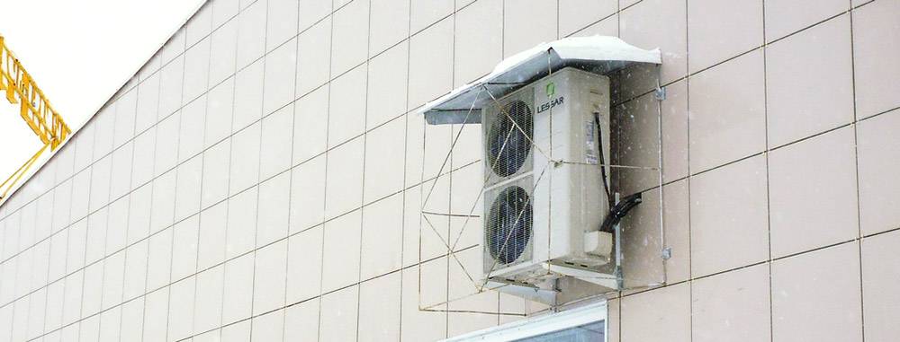 Принцип монтажа кондиционера на вентилируемый фасад
