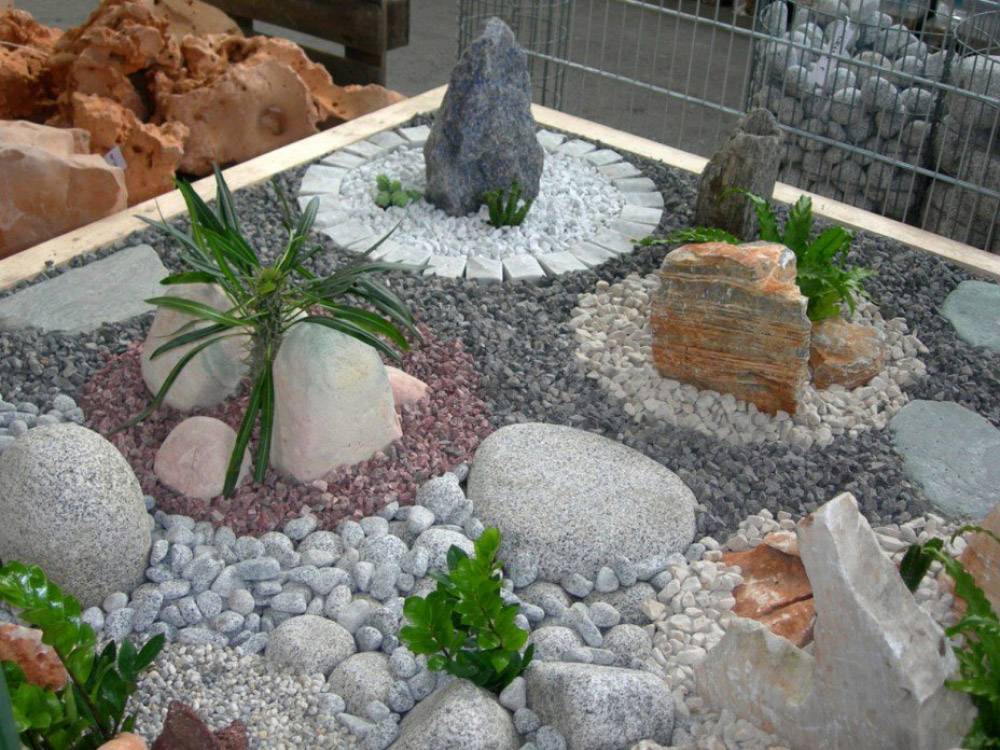 Клумба из камней своими руками - декоративное оформление клумбы камнями + фото